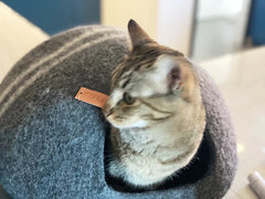 Wool Nest Pet Bed - Cosy Wool Cave by Mishum for your Cat