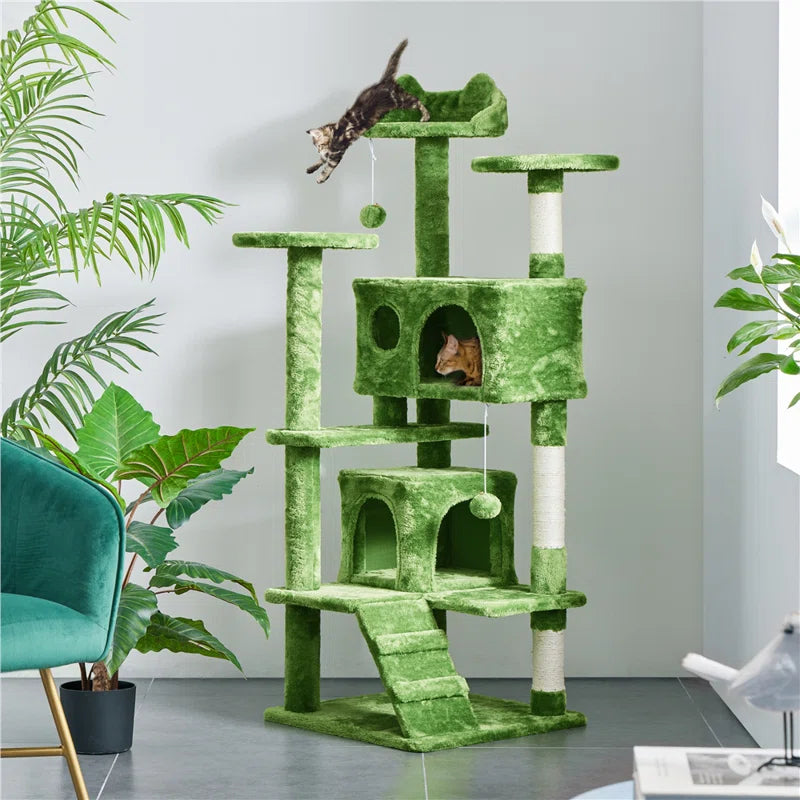 Tristin 138.5cm H Cat Tree - Exclusive Multi-Level Haven for Active Cats