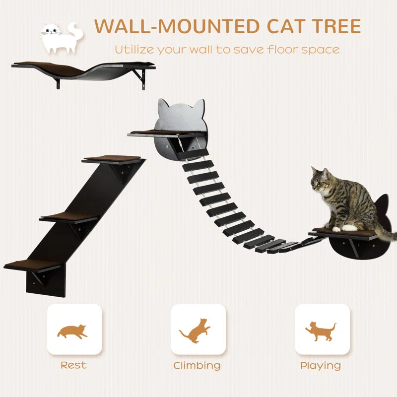 12Cm Wall Mounted Cat Perch - Premium Quality and Space-Saving Solution for Happy Cats