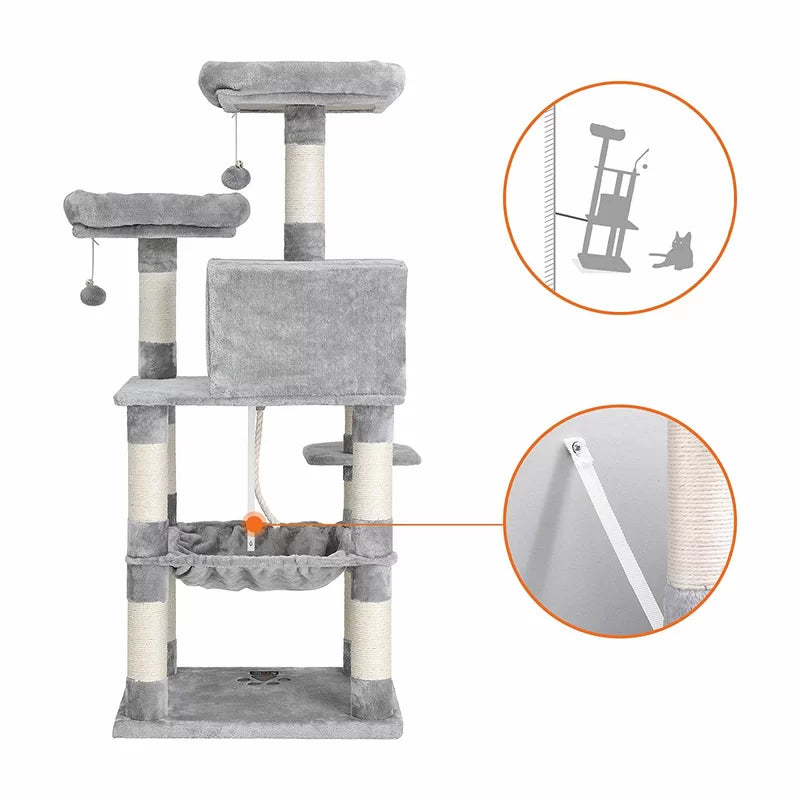 143 cm Cat Tree – Premium Tower for Happy, Healthy Cats