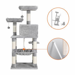 143 cm Cat Tree – Premium Tower for Happy, Healthy Cats