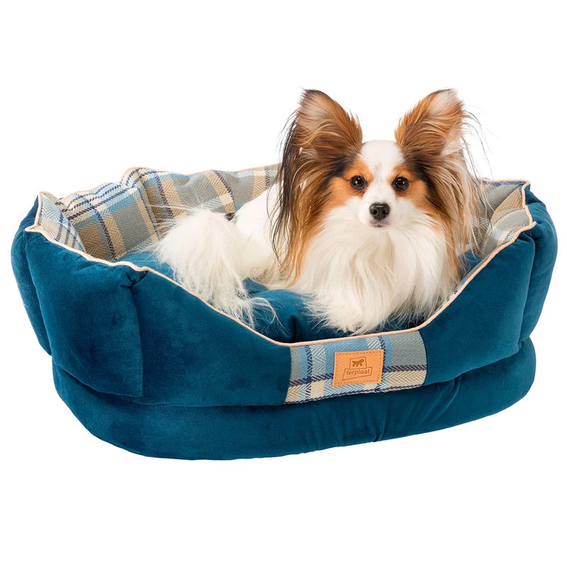 Velvet Bolster Pet Bed for Cats: A Luxurious Resting Spot