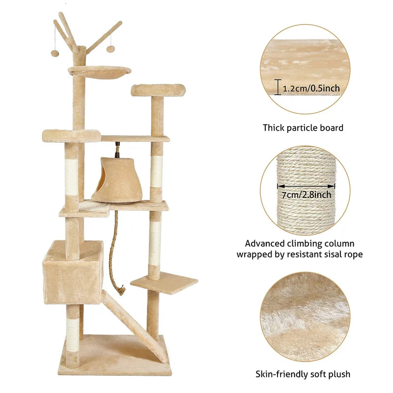 Ramsgate 210Cm H Cat Tree: Discover the Pinnacle of Feline Fun and Comfort