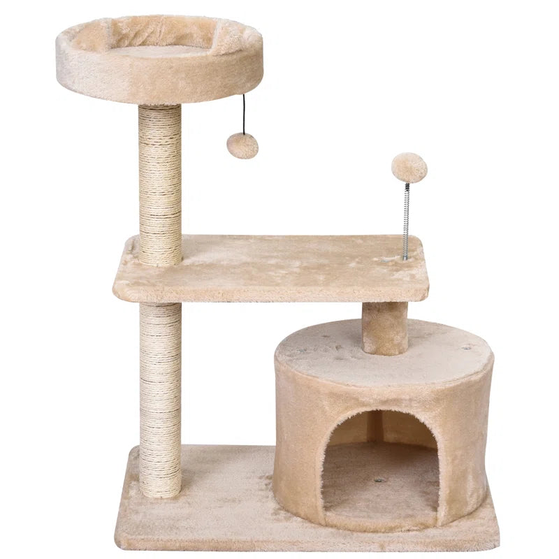 Cat Tree - Premium 81Cm Cameron Cat Tree for Ultimate Feline Fun and Comfort