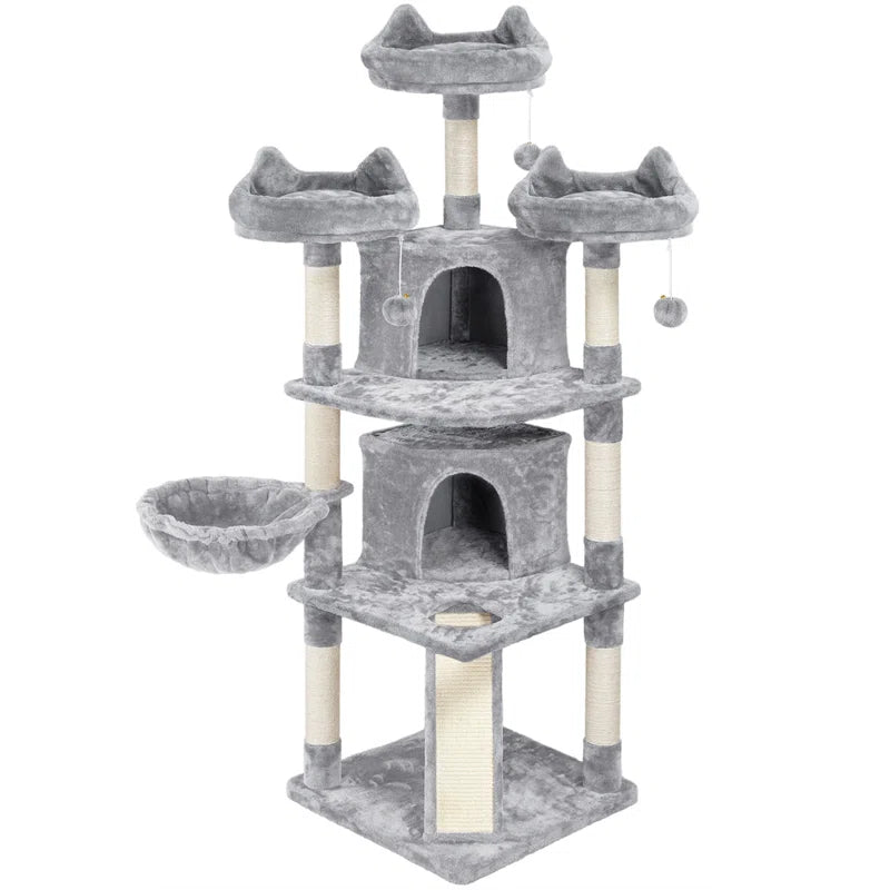 Cat Tree 175 cm: Exclusive Luxury Tower for Cat Lounging and Play