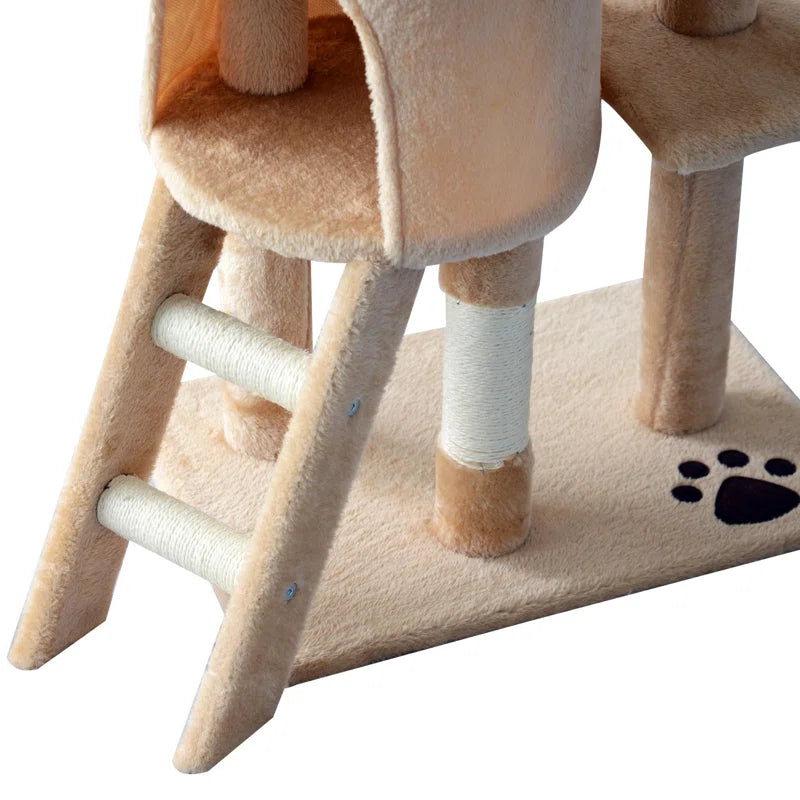 Kinley 134.2Cm H Cat Tree - Premium Cat Tower with Durable Materials and Multiple Platforms