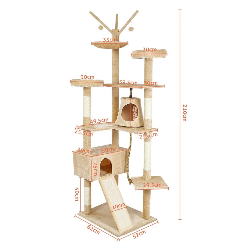 Ramsgate 210Cm H Cat Tree: Discover the Pinnacle of Feline Fun and Comfort