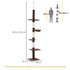 Cat Tree 260cm H - Elevate Your Cat's Playtime to New Heights!