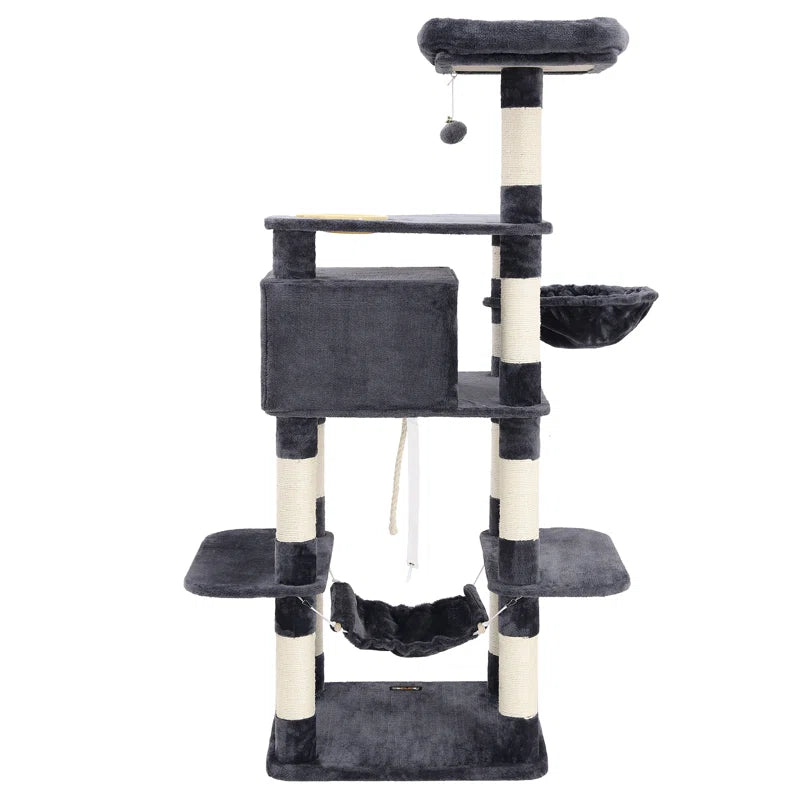 Barking 164cm H Cat Tree: Premium Multi-Level Cat Play Tower for Active Pets