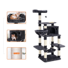 Barking 164cm H Cat Tree: Premium Multi-Level Cat Play Tower for Active Pets