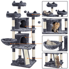 Cat Tree 175 cm: Exclusive Luxury Tower for Cat Lounging and Play