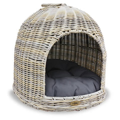 Woven Polyethylene Cat Bed – Sturdy Design with Soft Cushion for Cats of All Breeds and Ages