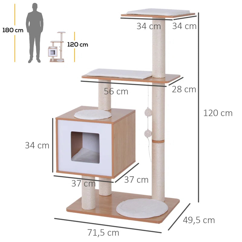 Eads 120Cm Cat Tree: Ultimate Haven for Active Cats