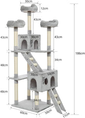 Locklin 186cm Cat Tree: Exclusive Design for Happy, Healthy Cats