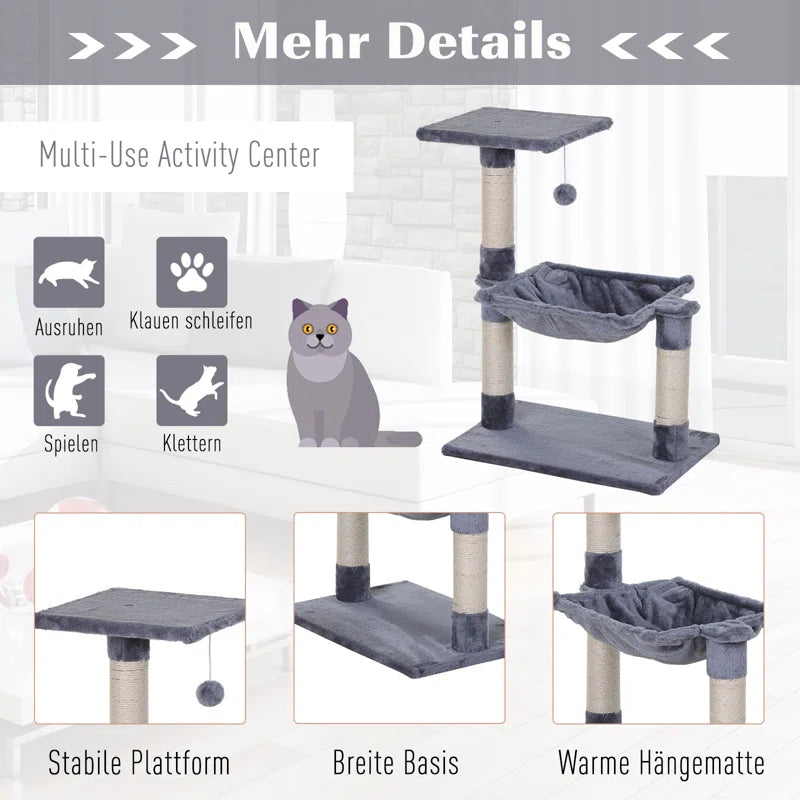 Cameron 70cm H Cat Tree - Multi-Level Fun and Rest for Your Feline Friend