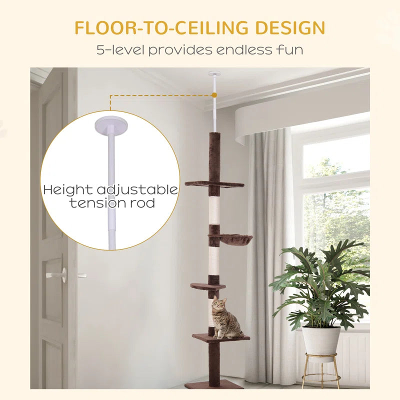 Cat Tree 260cm H - Elevate Your Cat's Playtime to New Heights!