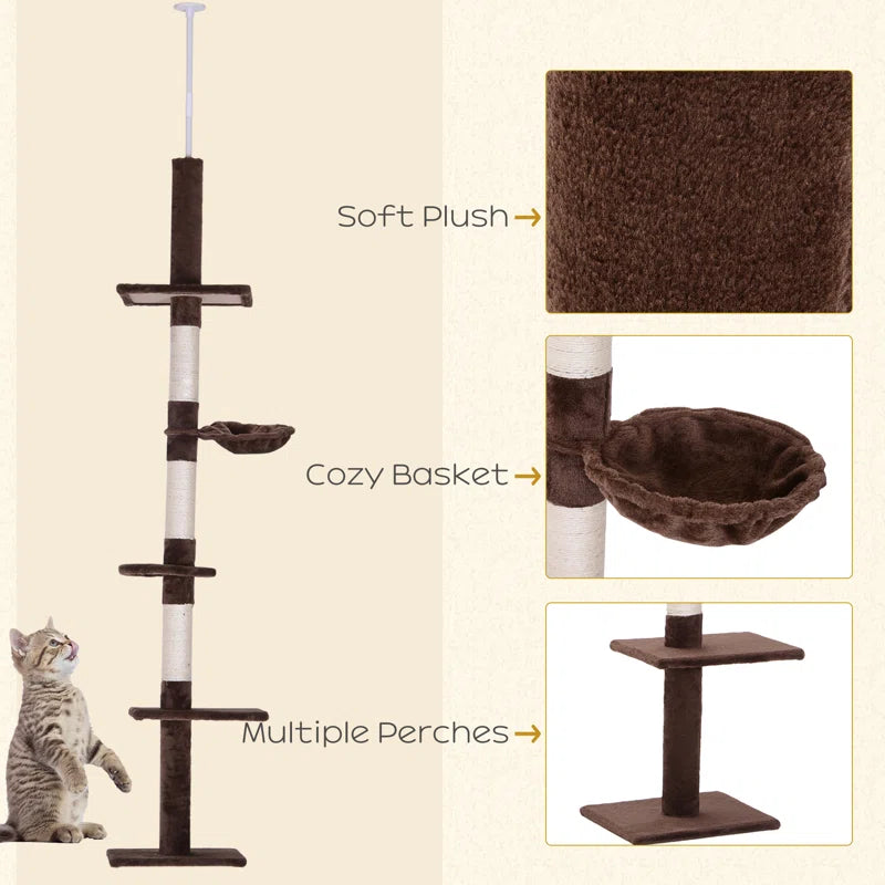 Cat Tree 260cm H - Elevate Your Cat's Playtime to New Heights!