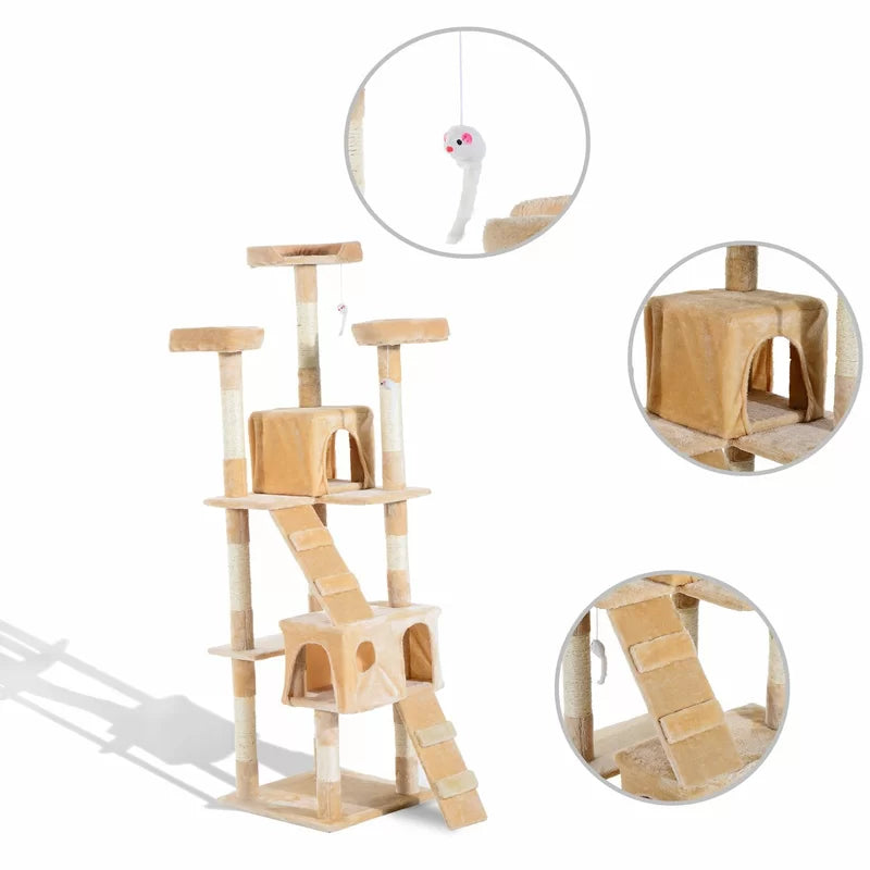 Salvatore 170Cm H Cat Tree: Exclusive Luxury Haven for Your Beloved Cats