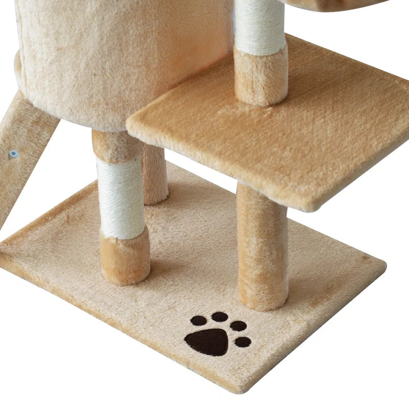 Kinley 134.2Cm H Cat Tree - Premium Cat Tower with Durable Materials and Multiple Platforms