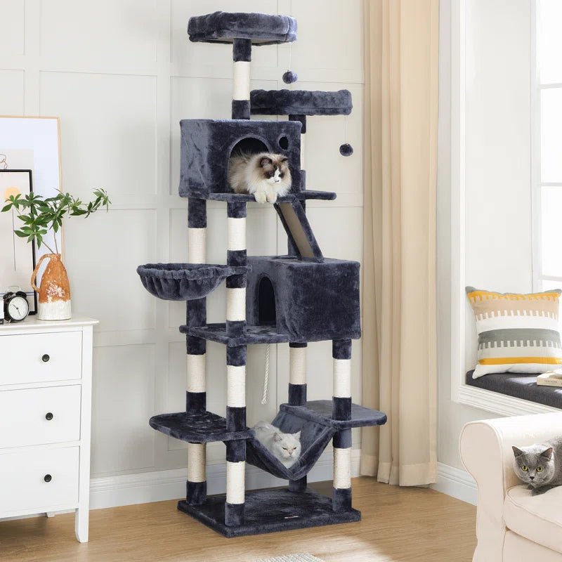 FEANDREA 206cm Cat Tree - Ultimate Playground for Cats