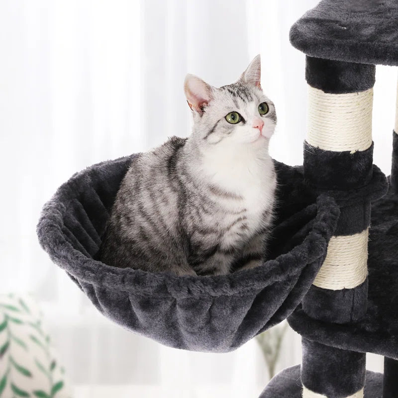 Barking 164cm H Cat Tree: Premium Multi-Level Cat Play Tower for Active Pets